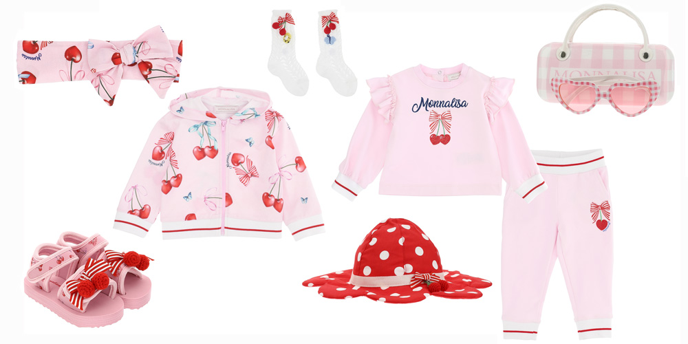 Różowe dresy niemowlęce dla dziewczynki Monnalisa ss22
